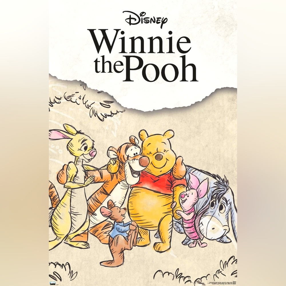 Disney Winnie The Pooh - Group Sketch Wall Poster